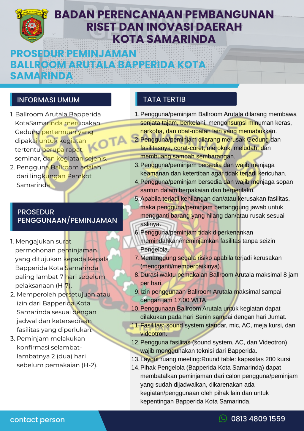 Prosedur Peminjaman Ballroom Arutala